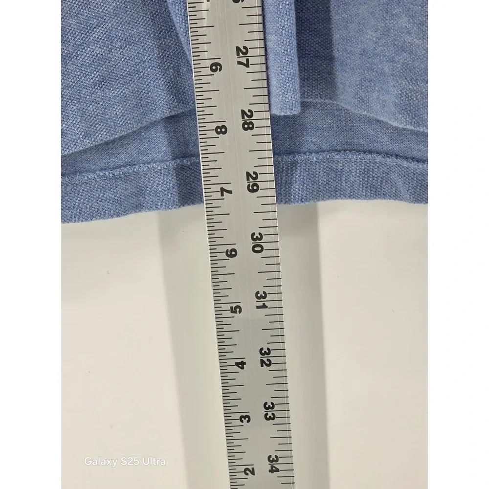 Polo Ralph Lauren Mens XXL Custom Slim Fit Blue Mesh Short‎ Sleeve Polo Shirt